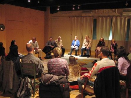 During the Transform Your Fears Talk & Meditation, Tokyo
東京での「おそれの変容」のトークと瞑想中