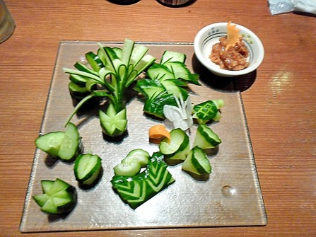 NARA - Ordering some cucumber in a restaurant and this unexpected food art piece arrives